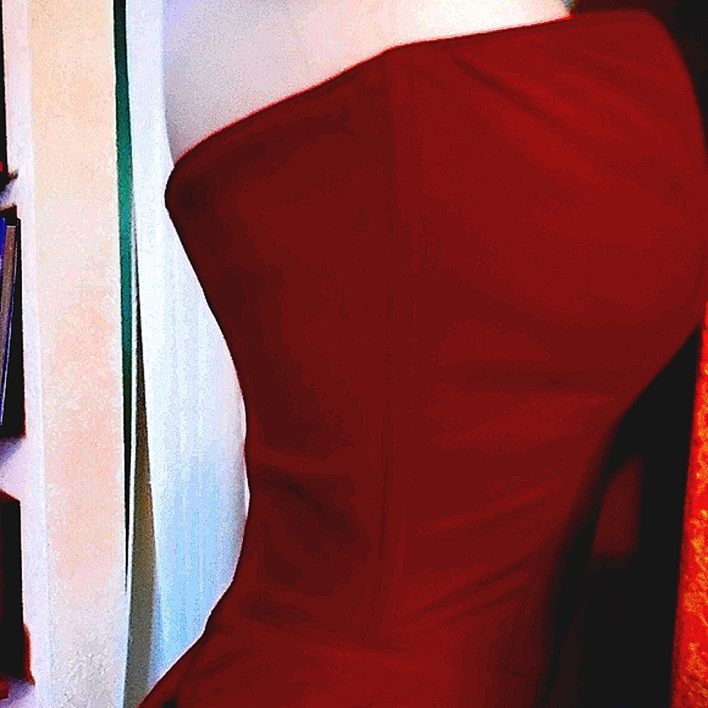 🔥RARE-VNTG-FLAWLESS 🔥SEXIEST RED LEATHER DRESS🔥 - Picture 8 of 16